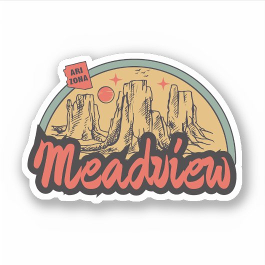 Meadview, Arizona-Aufkleber Aufkleber (Vorderseite)
