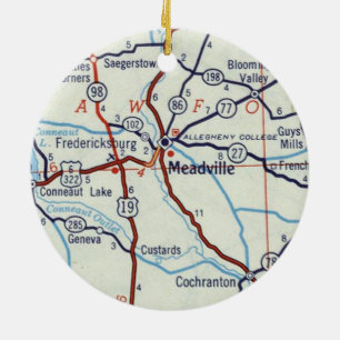 Meadville PA Keramik Ornament