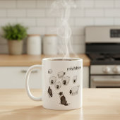 Mêahdness Funny Sheep Dog Pen Sketch Cartoon Kaffeetasse