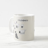 Mêahdness Funny Sheep Dog Pen Sketch Cartoon Kaffeetasse (Vorderseite Links)