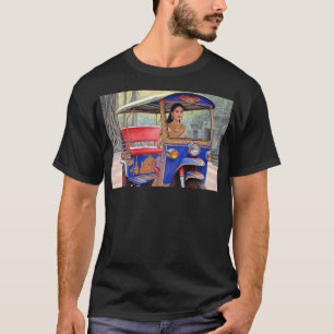 Mealea fährt auf der Ta Prohm I mit einer selbstfa T-Shirt
