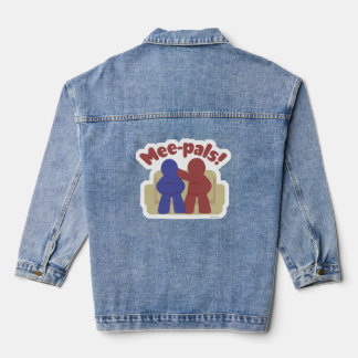 Meals Pals Fun Meeple Gamer Friends Cartoon Jeansjacke