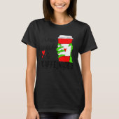 Mean Inside And Caffeinated Skeleton Hand Coffee L T-Shirt (Vorderseite)