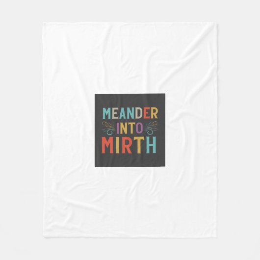 "Meander in Mirth Fleecedecke (Vorderseite)