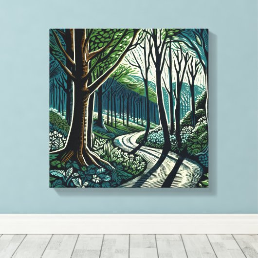 Meander Leinwanddruck (Insitu (Holzboden))