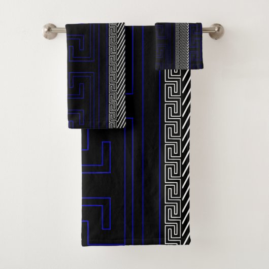 Meander Line Art Badhandtuch Set (Insitu)