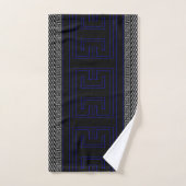 Meander Line Art Badhandtuch Set (Handtuch)