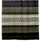 Meander Line Art Duschvorhang (Vorderseite)