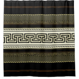 Meander Line Art Duschvorhang