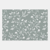 Meandering Florals Gentle Muted Botanicals Geschenkpapier Set (Vorderseite 3)