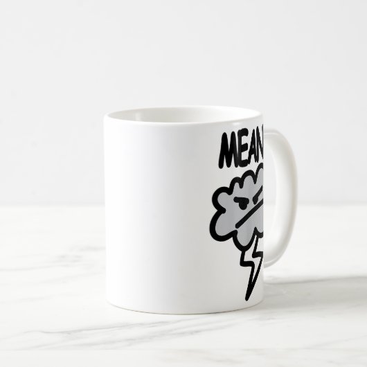 Meanie Cloud Lightning Funny  Kaffeetasse (VorderseiteRechts)