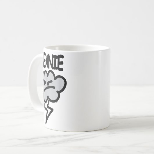 Meanie Cloud Lightning Funny  Kaffeetasse (Vorderseite Links)
