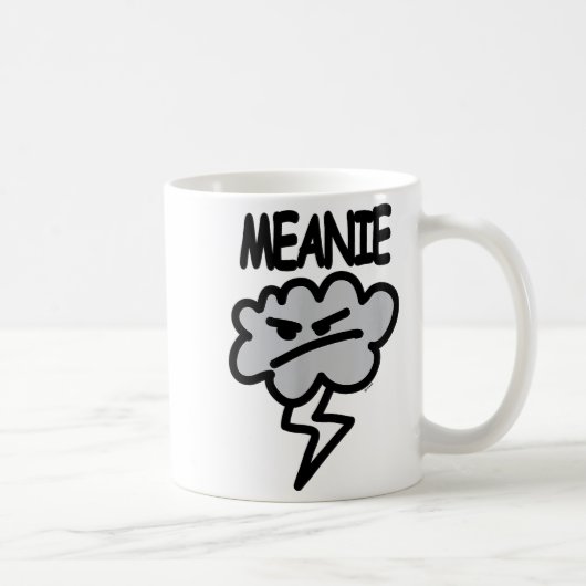 Meanie Cloud Lightning Funny Kaffeetasse (Rechts)