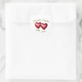 Meaningful Gift – Elegant Love Quadratischer Aufkleber (Tasche)