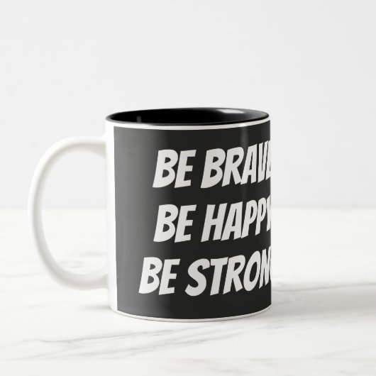 Meaningful Motivational Positive Quote Zweifarbige Tasse (Links)