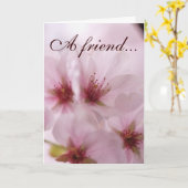Meaningful Pink Sakura Flower Friendship Card Karte (Gelbe Blume)