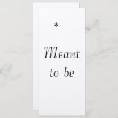 "Meant to be" , die Hochzeit einladen Einladung (Vorne/Hinten)
