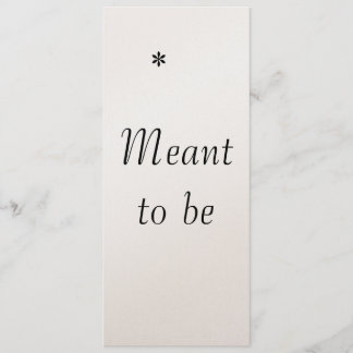 "Meant to be" , die Hochzeit einladen Einladung