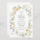Meant to Bee Bridal Shower | Floral Garden  Einladung (Vorne/Hinten)