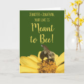 Meant to Bee Foto Hochzeit Herzlichen Glückwunsch Karte (Gelbe Blume)