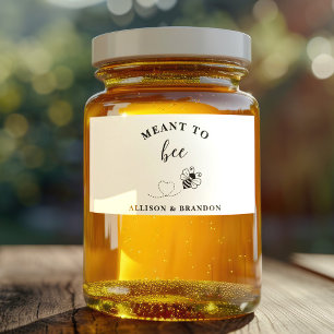 `Meant to Bee Honey Hochzeitsgunst Aufkleber