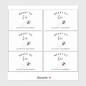 `Meant to Bee Honey Wedding Favor Aufkleber (Blatt)