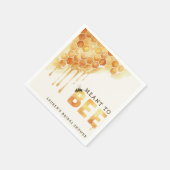 Meant to Bee Honeycomb Watercolor Bridal Shower Serviette (Ecke)