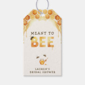 Meant to Bee Honigwaben Wasserfarben Junggesellinn Geschenkanhänger (Vorderseite)