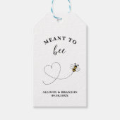 Meant to Bee Jar Label, Wedding Favor Honey Geschenkanhänger (Vorderseite)