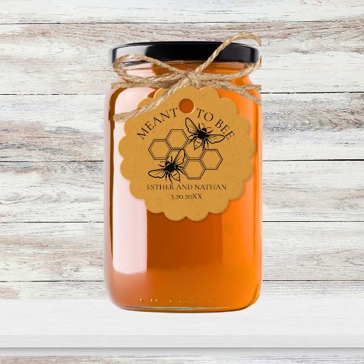 Meant to Bee Kraft Wedding Vielen Dank Geschenkanhänger