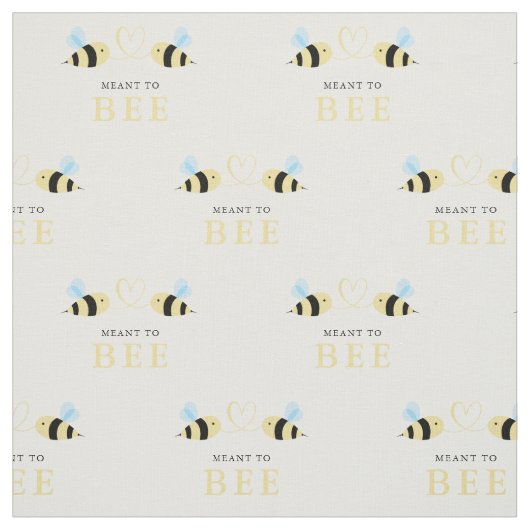 Meant To Bee Quote Funny Two Bees In Love Design Stoff (Muster)