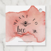 Meant to Bee, Rose Gold Aquarellfärbung Geschenkanhänger (Rückseite)