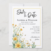 Meant to Bee Rustic Save the Date Einladung (Vorderseite)