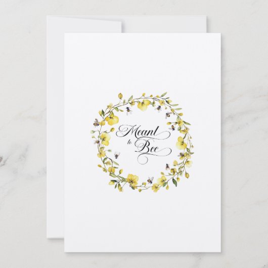 Meant to Bee Rustic Save the Date Einladung (Rückseite)