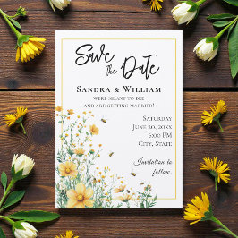 Meant to Bee Rustic Save the Date Einladung