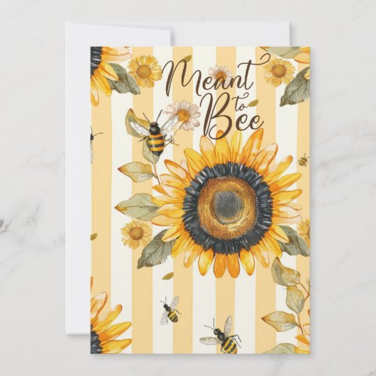 Meant to Bee Rustic Wedding Invitation Einladung (Vorderseite)