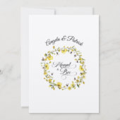 Meant to Bee Rustic Yellow Bridal Shower Einladung (Rückseite)