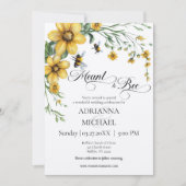 Meant to Bee Rustic Yellow Wedding Invitation Einladung (Vorderseite)