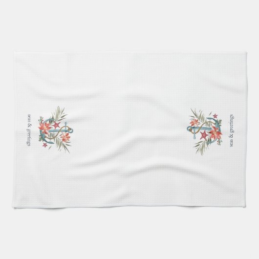Meas & Greetings | Küstenurlaub Geschirrtuch (Horizontal)