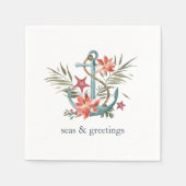 Meas & Greetings | Nautische Weihnachten Serviette (Vorderseite)