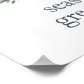 Meas & Greetings | Nautische Weihnachtsanschor dru Poster (Ecke)