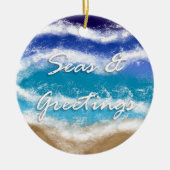 Meas & Greetings | Weihnachten an der Küste Keramik Ornament (Vorne)