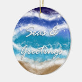 Meas & Greetings | Weihnachten an der Küste Keramik Ornament (Links)