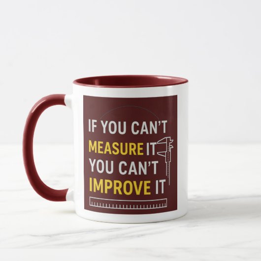 Measure It Improve It - Lean Six Sigma Motivation Tasse (Links)