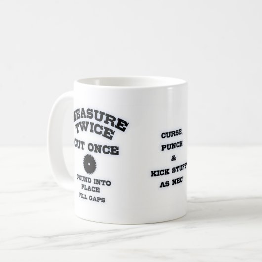 Measure Twice IV Kaffeetasse (Vorderseite Links)