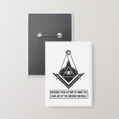 Measure Your Life by Wisdom | Inspirational Quote Button (Vorderseite/Rückseite)