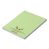 Meat Cats Yellow Notepad Notizblock (Rotiert)
