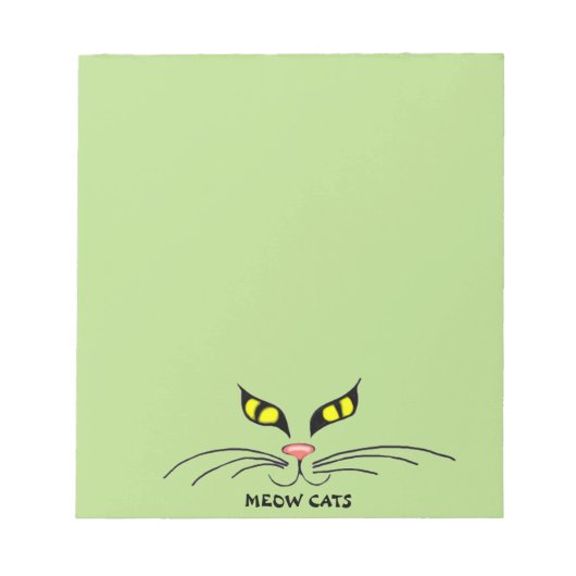 Meat Cats Yellow Notepad Notizblock (Vorderseite)