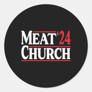 Meat Church 24 BBQ Runder Aufkleber