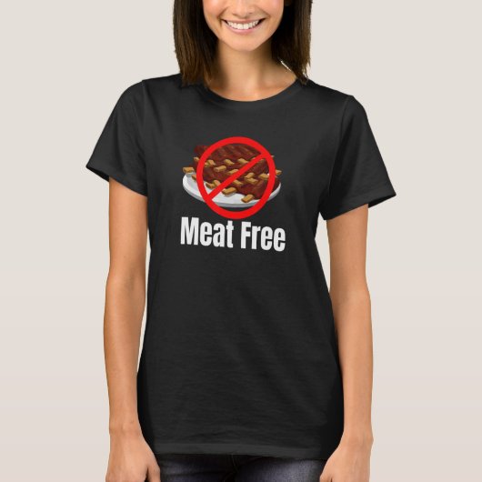 Meat Free Ribs Crossed Out T-Shirt (Vorderseite)